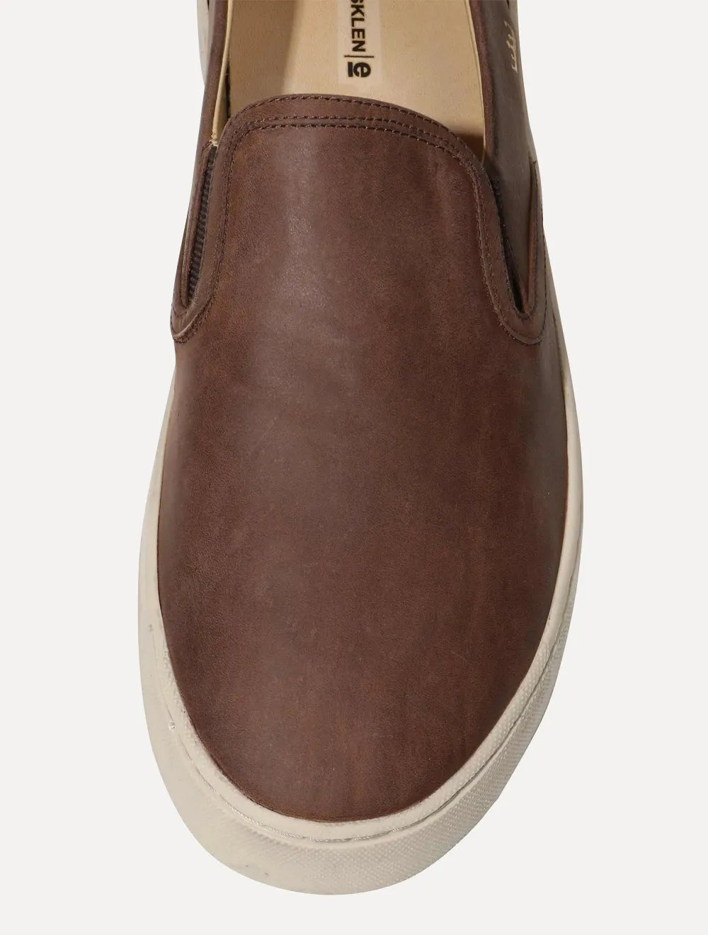 Tênis Osklen Masculino Slip on Bossanova Antique Couro Marrom Café