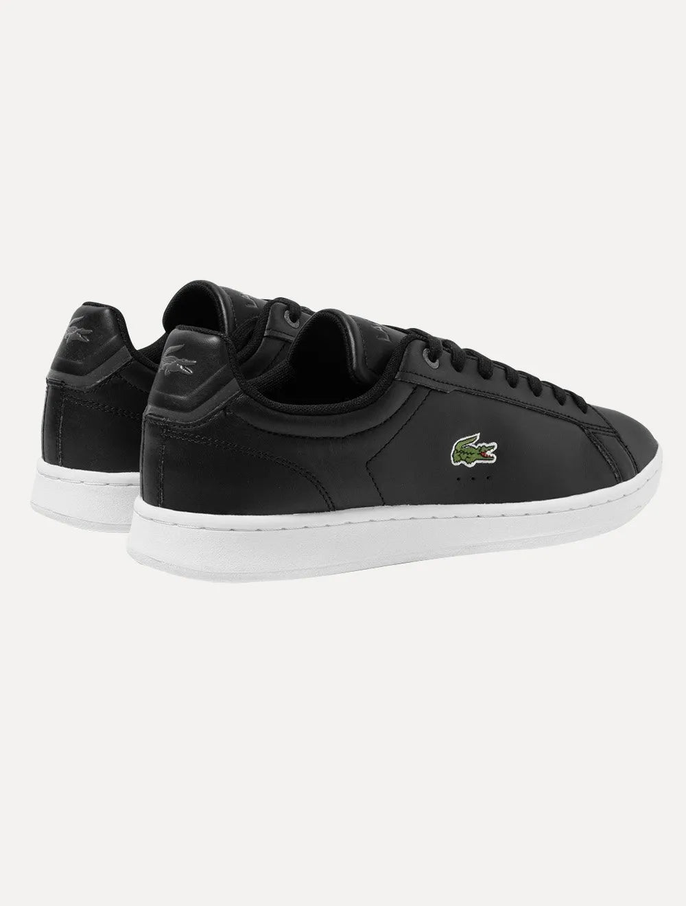 Tênis Lacoste Masculino Couro Carnaby Pro Leather Blk/Wht Preto