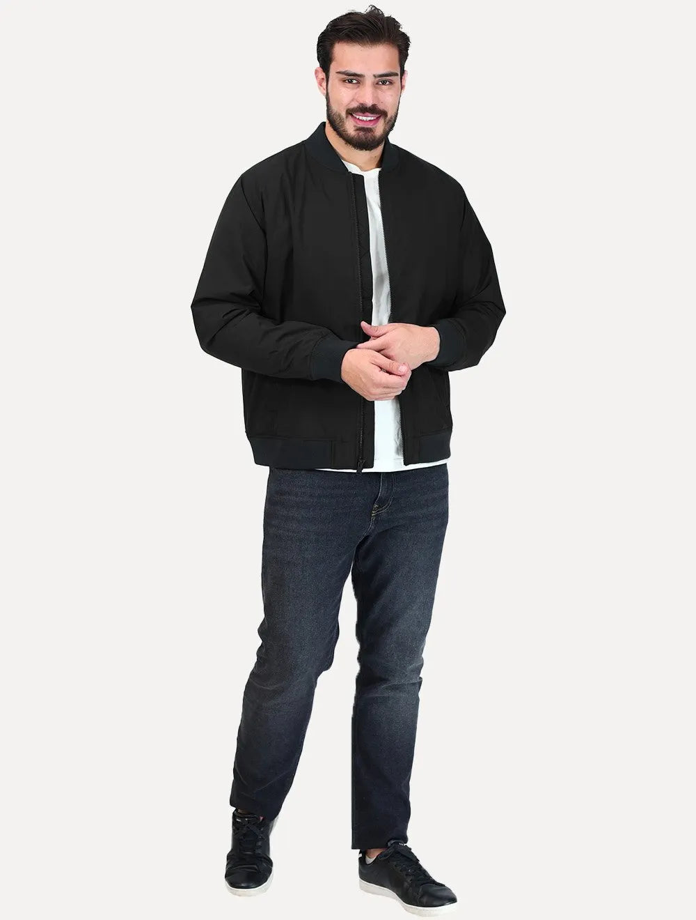 Jaqueta Levis Masculina Corta Vento Bomber Jacket Preta