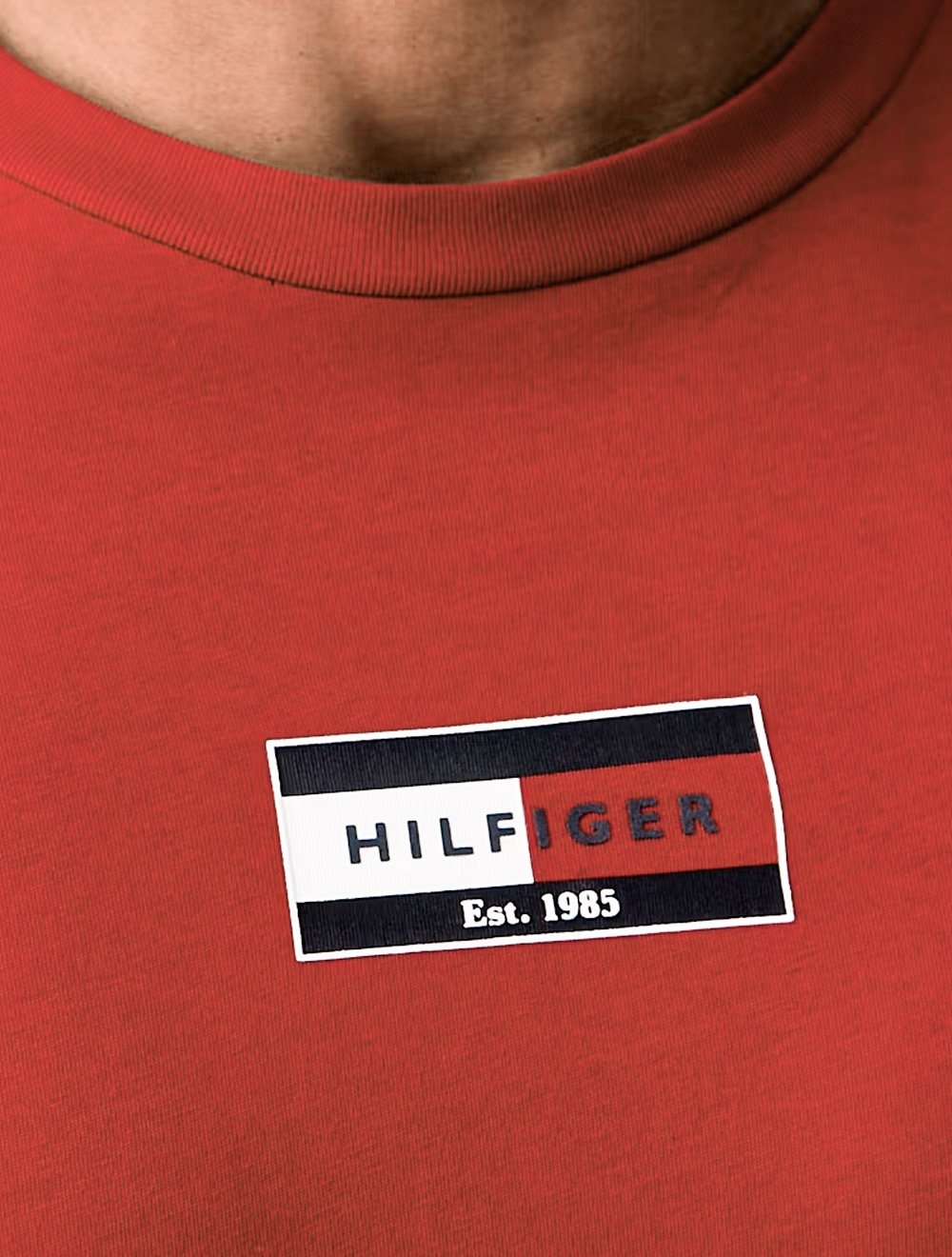 Camiseta Tommy Hilfiger Masculina Flag Small Box Vermelha