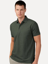 Polo Dudalina Masculina Piquet Basica Logo Bordado Verde Militar Mescla