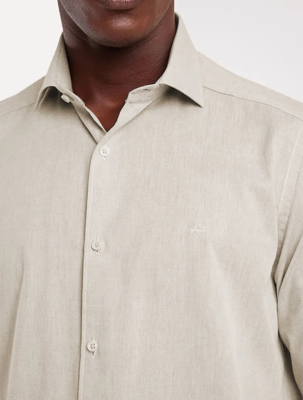 Camisa Aramis Masculina Slim Algodão Willis Areia
