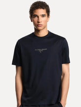 Camiseta Empório Armani Masculina Jersey Logo Chest Azul Marinho