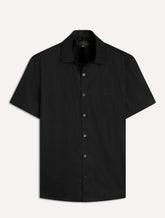 Camisa Ellus Masculina Manga Curta Tricoline LY Classic Italian Preta.