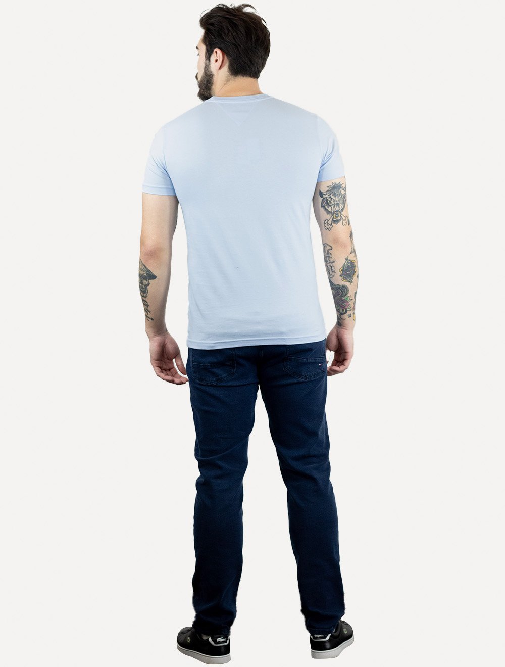 Camiseta Tommy Hilfiger Masculina Monotype All American Azul Claro