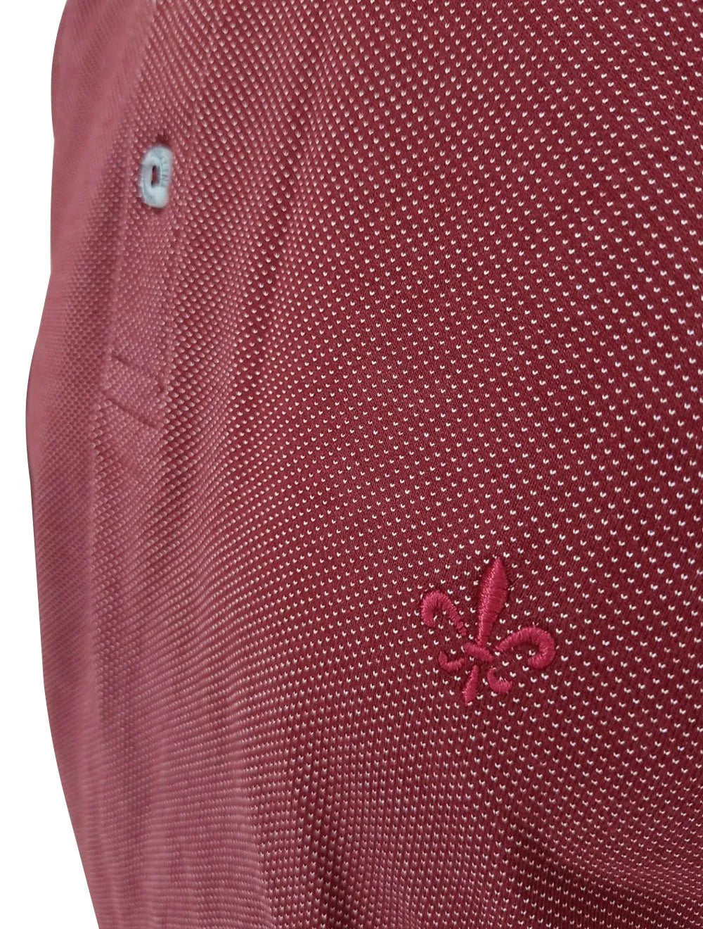 Polo Dudalina Masculina Malha Maquinetada Dots Bordô