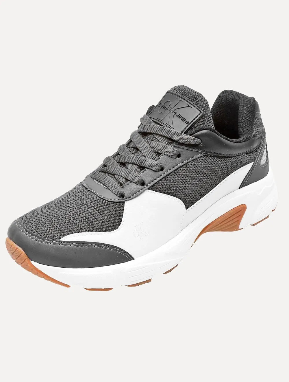 Tênis Calvin Klein Jeans Masculino New Runner Laser CK Branco/Oliva
