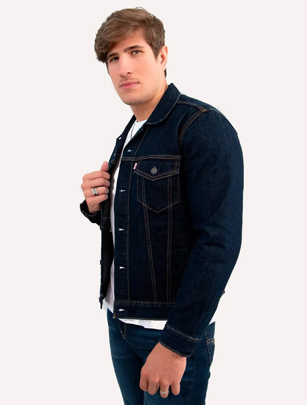 Jaqueta Levis Jeans Masculina Trucker Rinse Escura