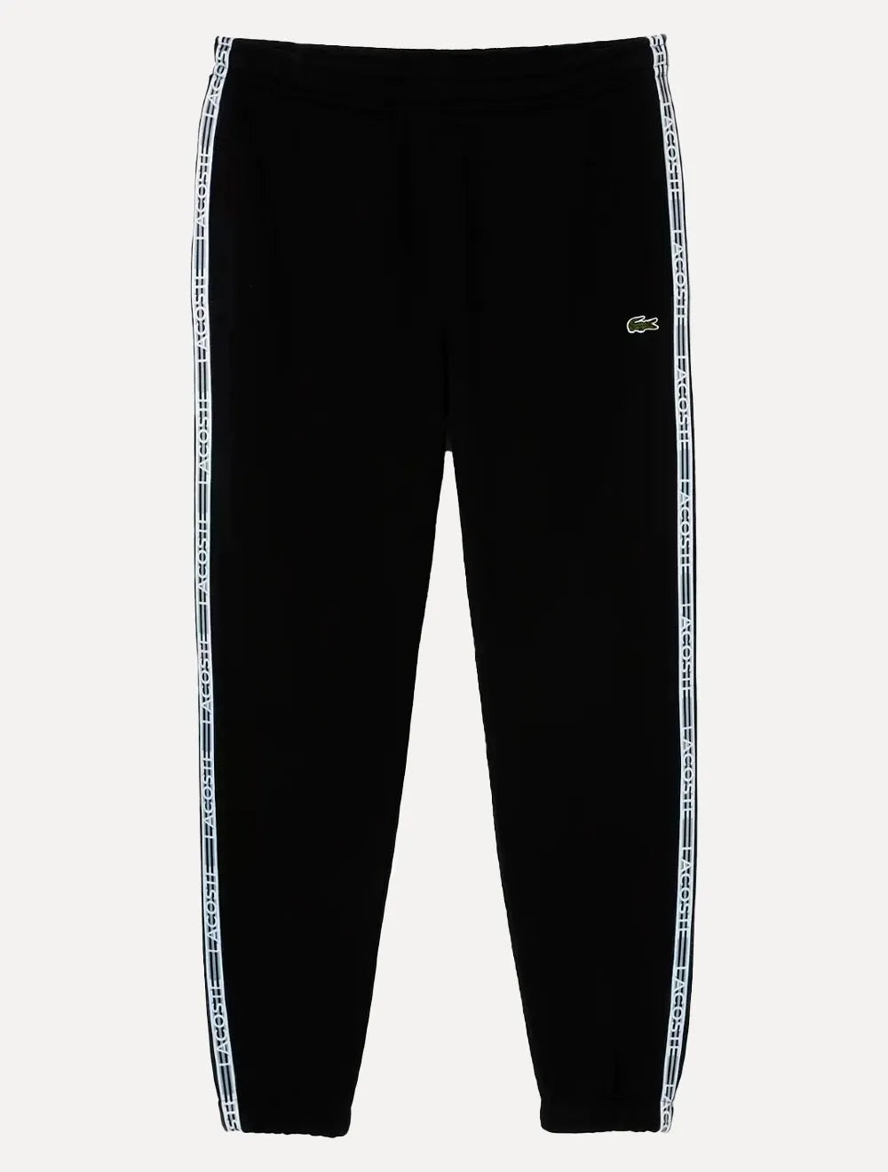 Calça Lacoste Moletom Masculina Jogger Signature Sash Preta