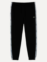 Calça Lacoste Moletom Masculina Jogger Signature Sash Preta