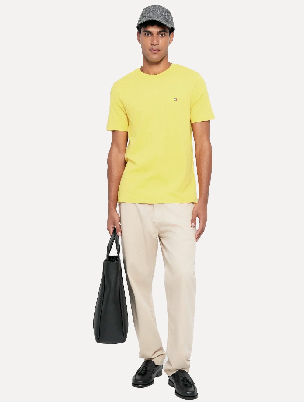 Camiseta Tommy Hilfiger Masculina Essential Cotton Amarela