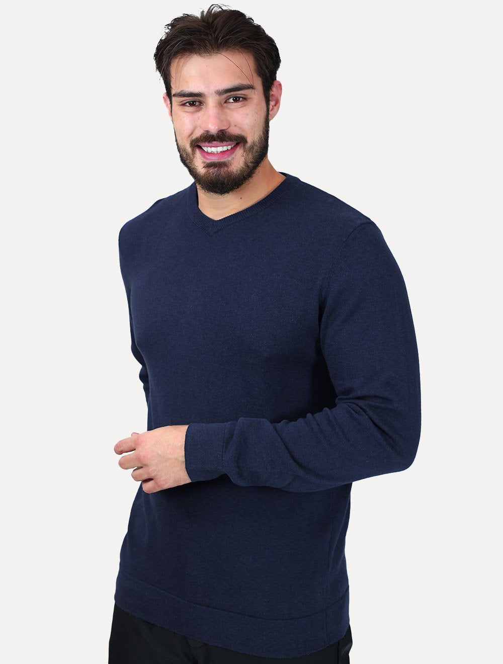 Blusa Aramis Masculina Tricot Gola V Azul Marinho