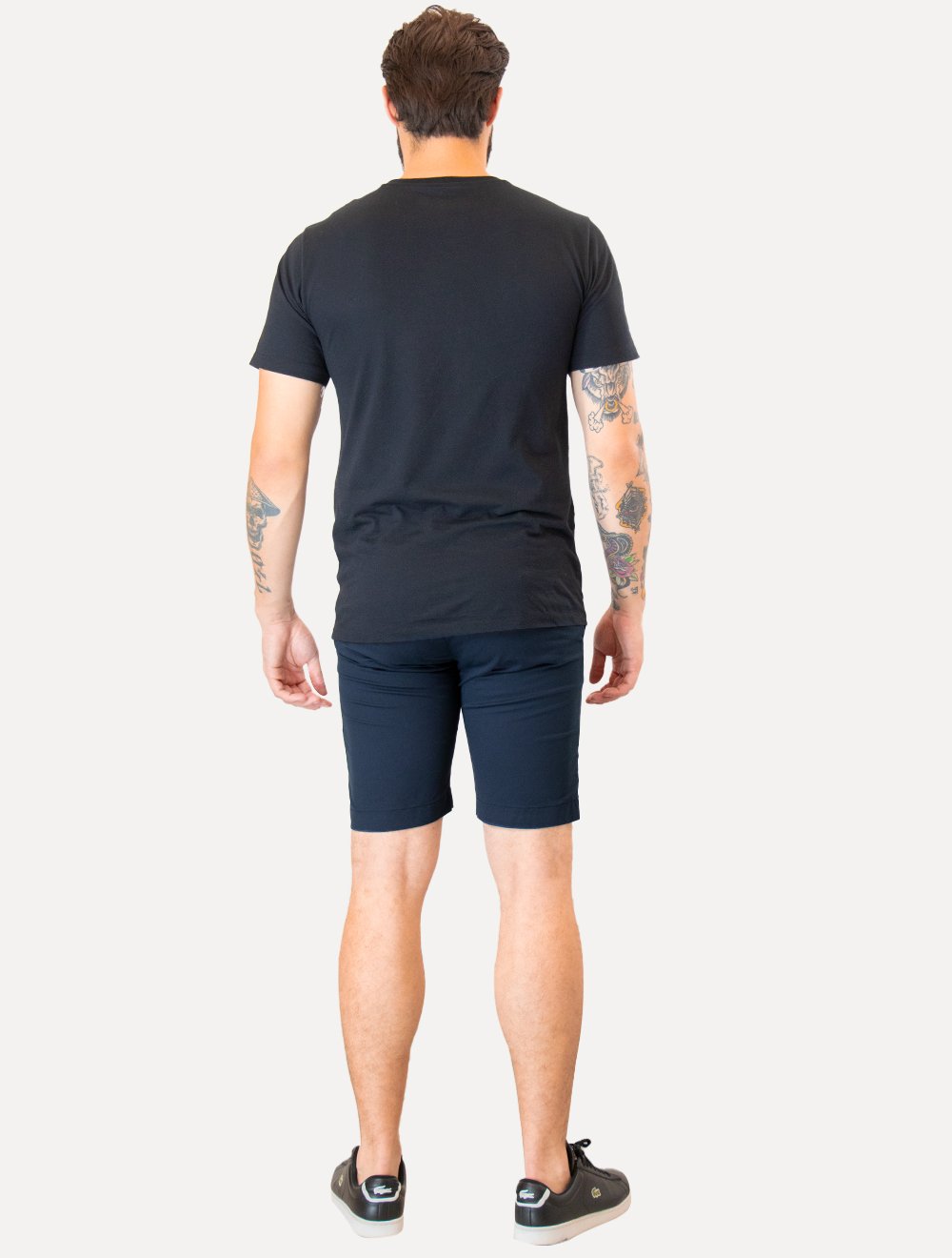 Bermuda Lacoste Masculina Sarja Slim Cotton Stretch Azul Marinho