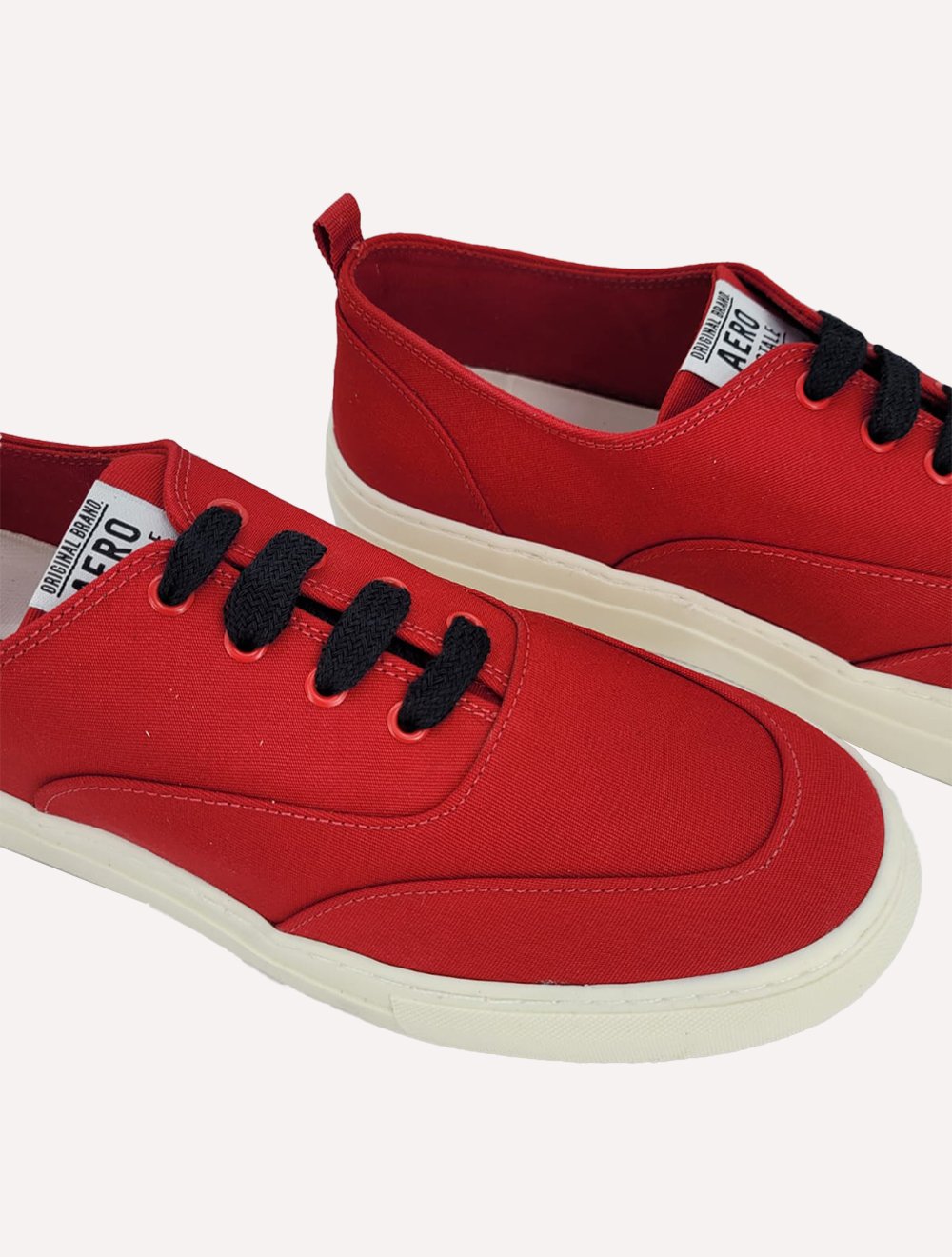 Tênis Aeropostale Masculino Casual Lona Baixo A87 Bordado Vermelho