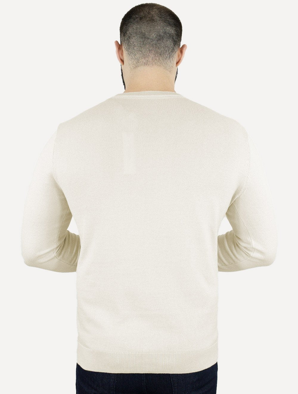Suéter Calvin Klein Jeans Masculino Crewneck Tricot Liso Areia