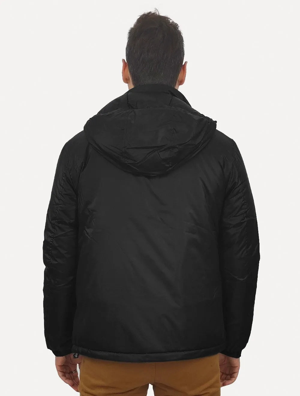 Jaqueta Dudalina Masculina Puffer Nylon WR Preta