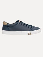 Tênis Calvin Klein Jeans Masculino Couro Project Queima Cáqui/Marinho