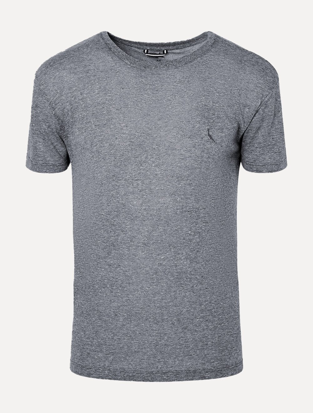 Camiseta Reserva Masculina Slim Malha Pêssego Marinho Mescla