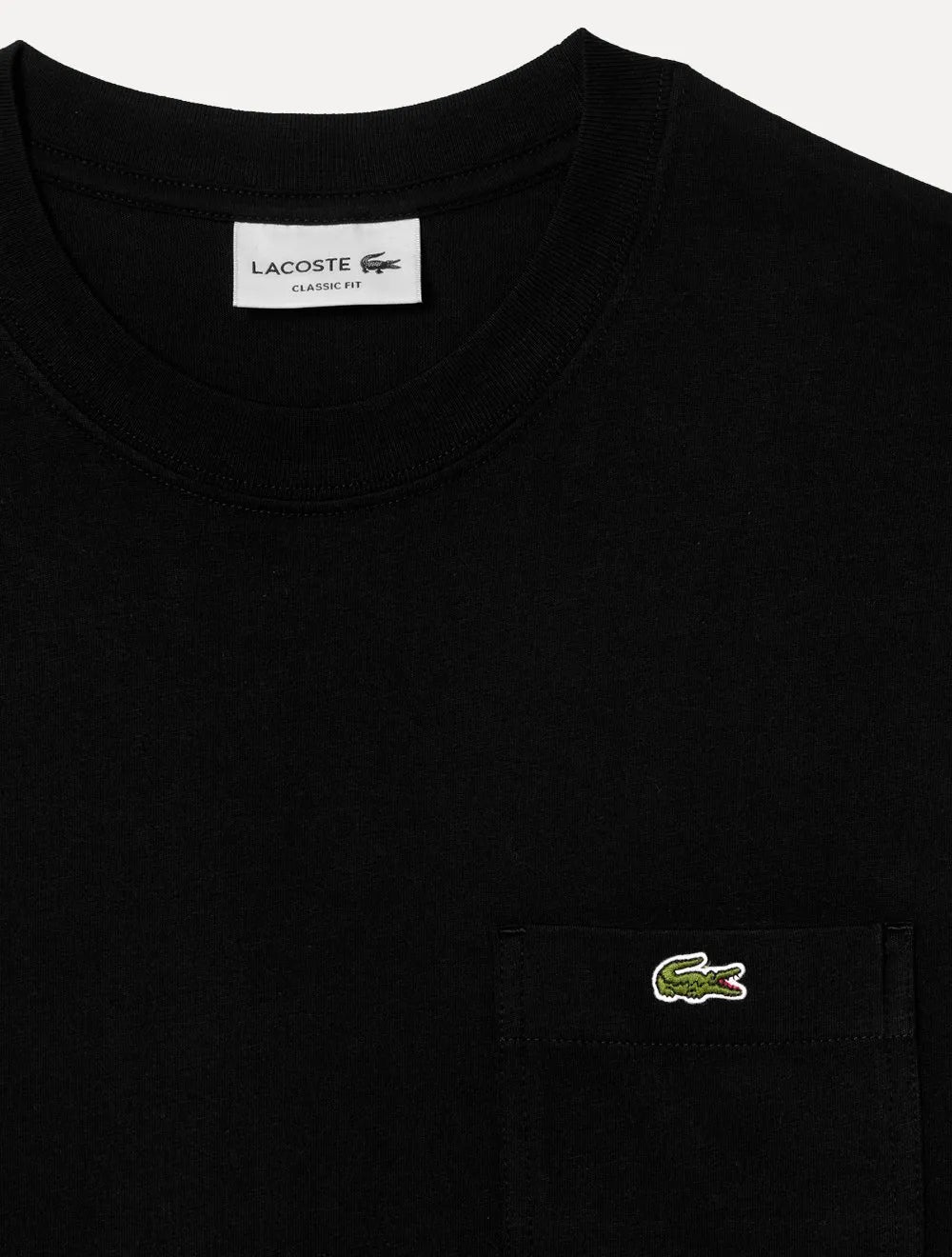 Camiseta Lacoste Masculina Classic Fit Pocket Preta