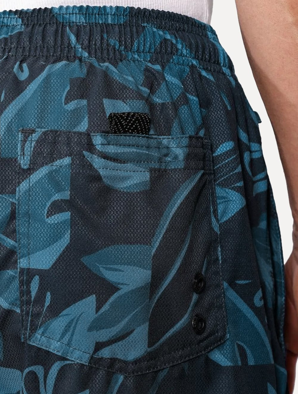 Short Aramis Masculino D'Água Elastico Flower Azul Marinho