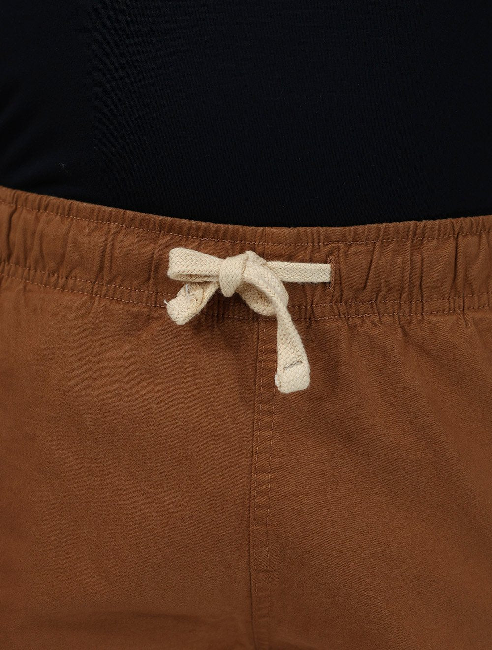 Short King & Joe Masculina Sarja Flex Twill Peach Marrom