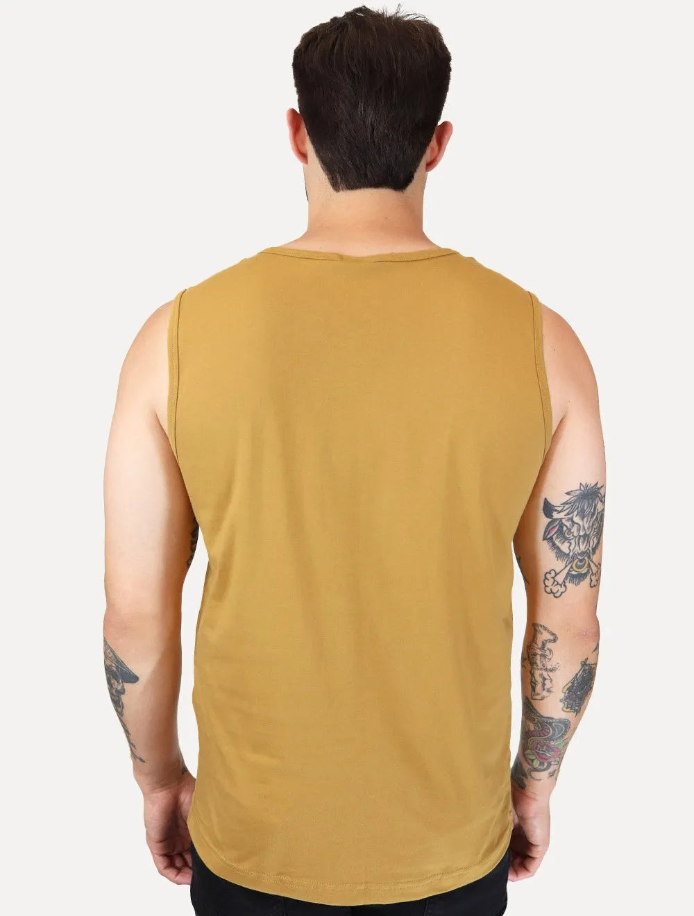 Regata King & Joe Masculina Logomania Circle Script Peito Marrom