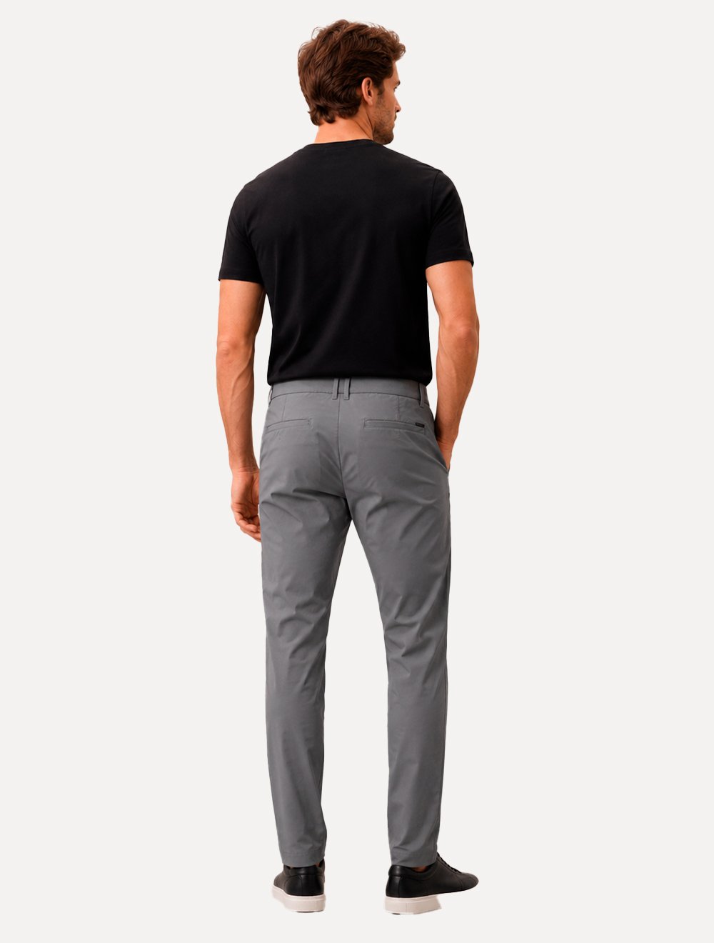 Calça Calvin Klein Masculina Alfaiataria Chino Chumbo