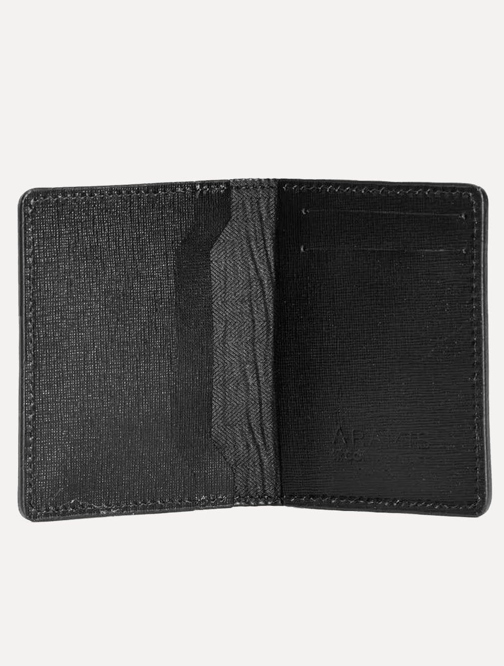 Carteira Aramis Masculina Couro Saffiano Vertical Preta
