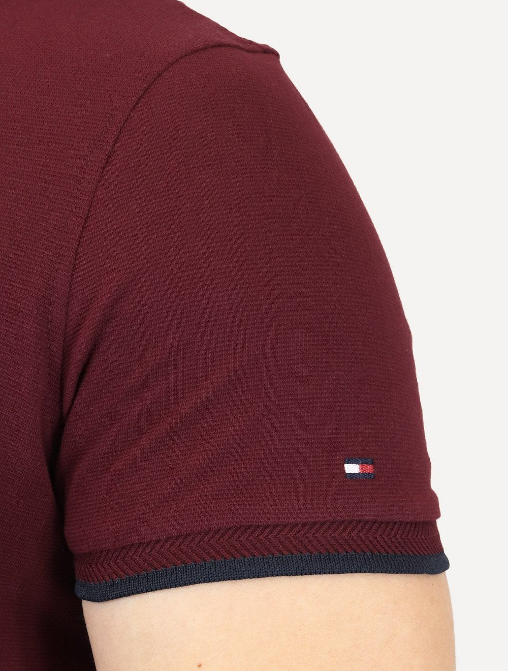Polo Tommy Hilfiger Masculina Regular Holiday Crest Bordô