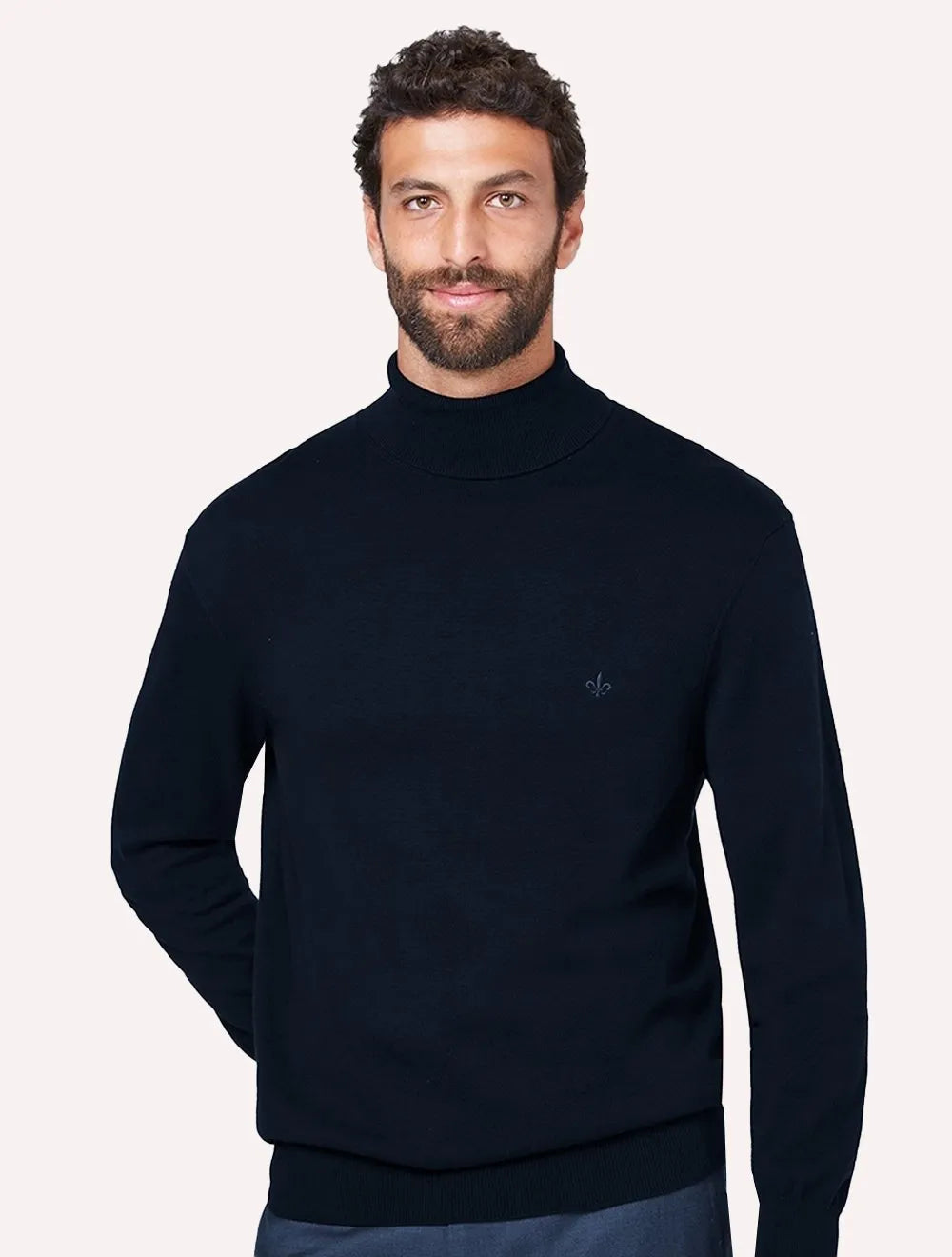 Blusa Dudalina Masculina Tricot Cacharel Cotton Azul Marinho