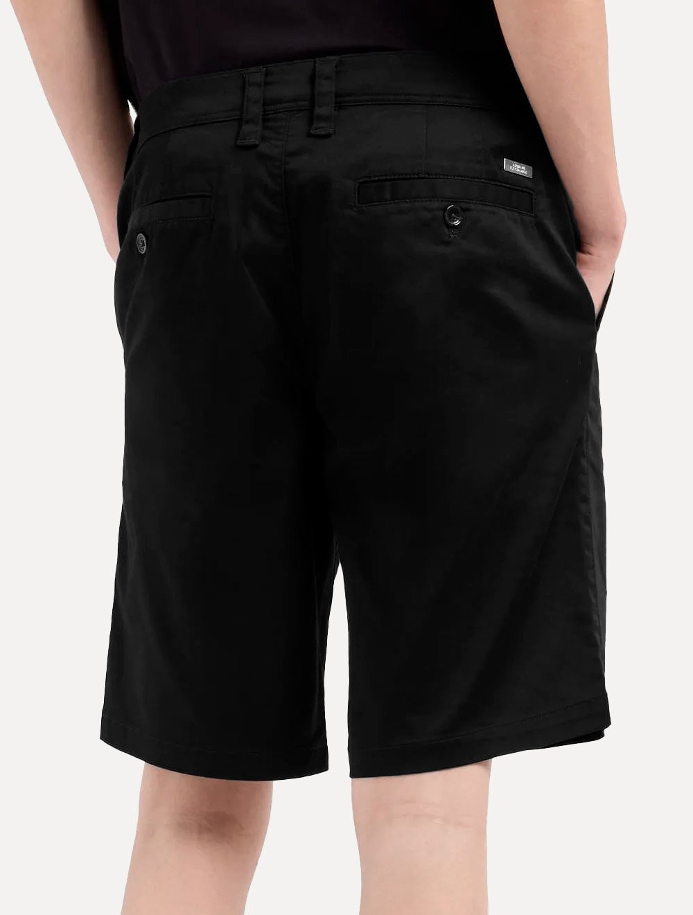 Bermuda Armani Exchange Masculino Stretch Acetinado Preto