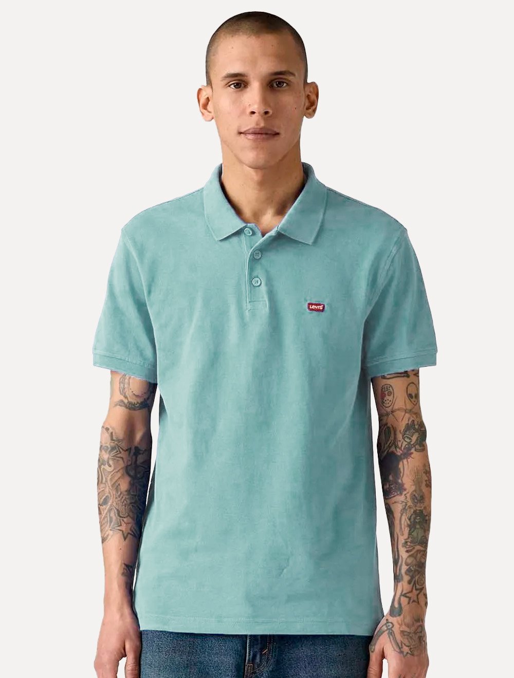 Polo Levis Masculina Housemark Azul Turquesa