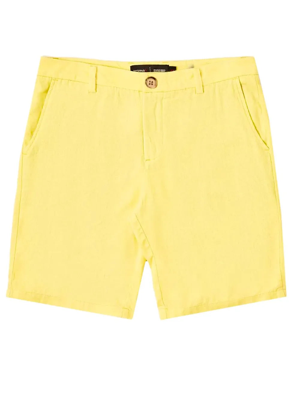 Bermuda Reserva Masculina Eco Viscose Lisa Amarela