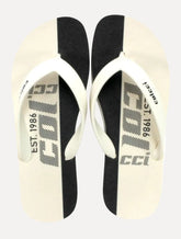Chinelo Colcci Masculino Neto Maxi Logo Off White/Preto