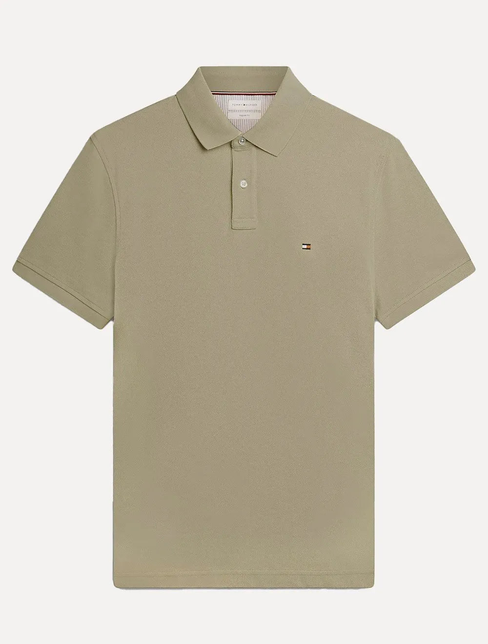 Polo Tommy Hilfiger Masculina Slim Piquet 1985 Cáqui Médio