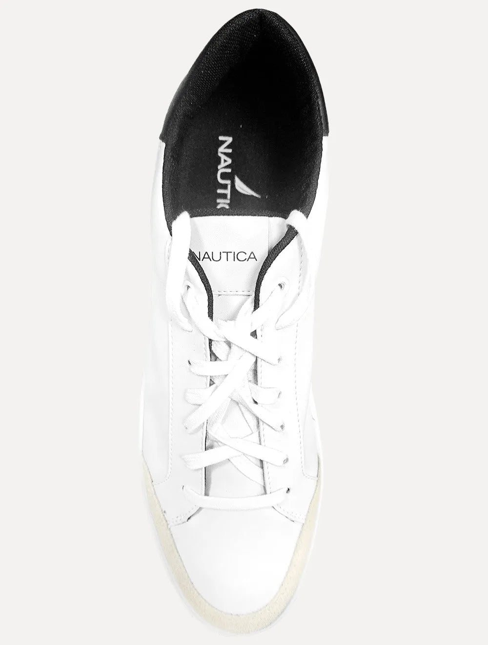Tênis Nautica Masculino SL Couro Preto/Branco