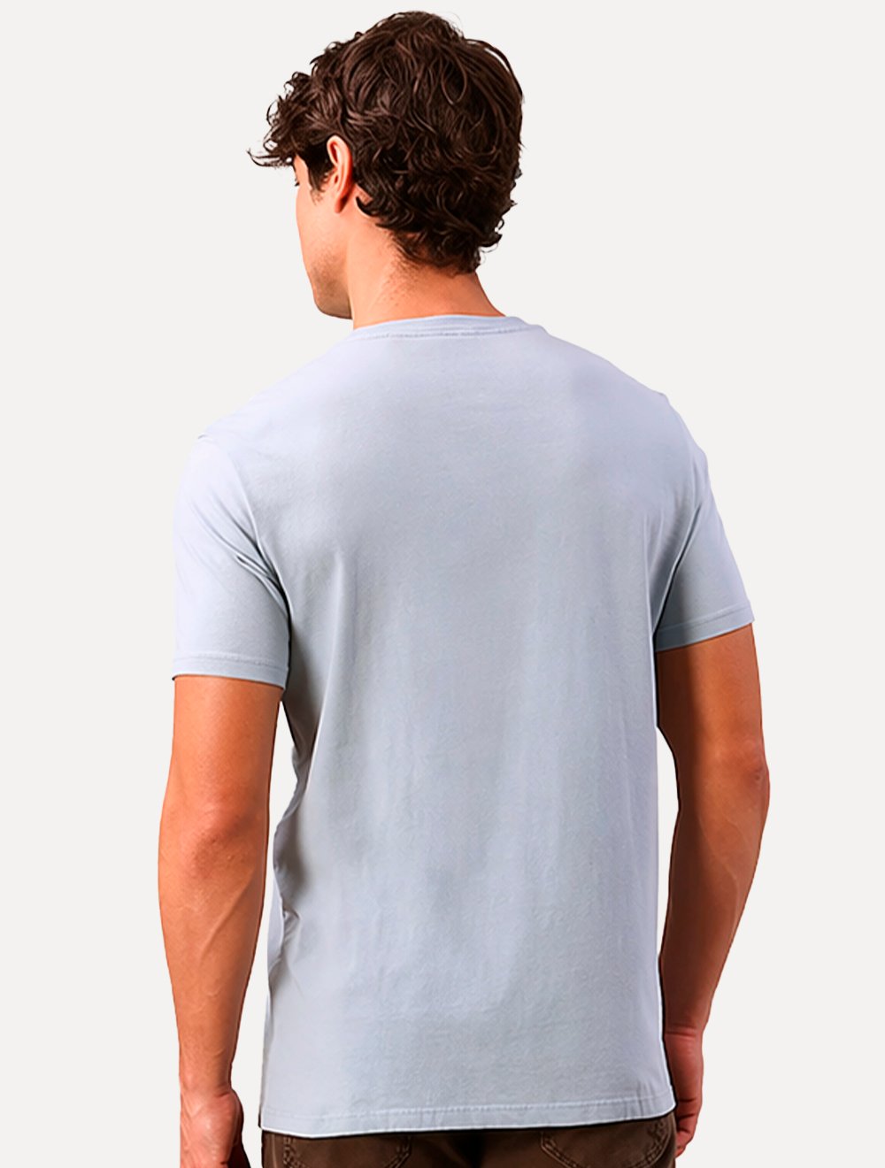 Camiseta Calvin Klein Jeans Masculina New Re Issue Frontal Azul Claro