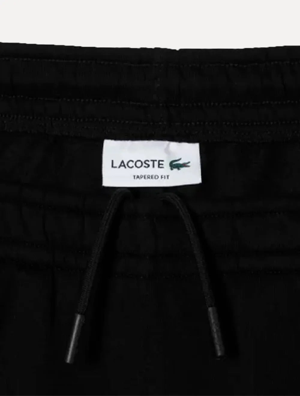 Calça Lacoste Moletom Masculina Jogger Signature Sash Preta