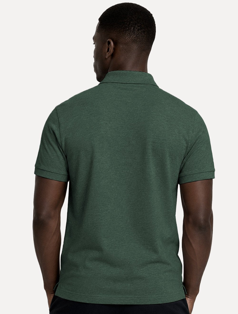 Polo Aramis Masculina Piquet Basic Mescla Mono Logo Verde Intenso