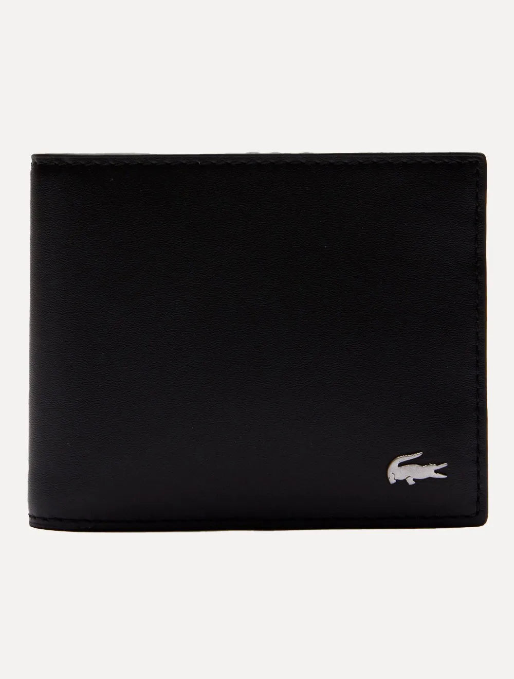 Carteira Lacoste Masculina Couro Classic Billfold Noir Preta