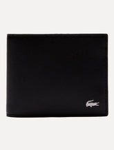 Carteira Lacoste Masculina Couro Classic Billfold Noir Preta