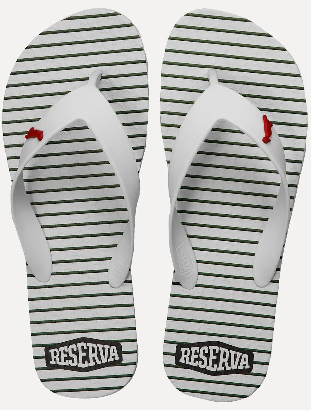 Chinelo Reserva Masculino Listrado Bandeira Branco