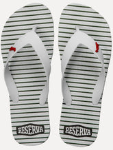 Chinelo Reserva Masculino Listrado Bandeira Branco