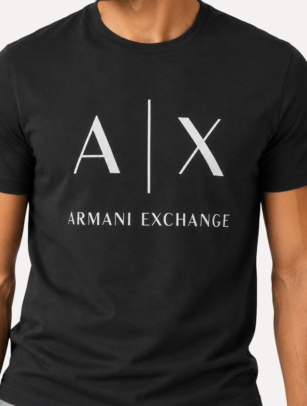 Camiseta Armani Exchange Masculina Slim Fit Big Logo Preta