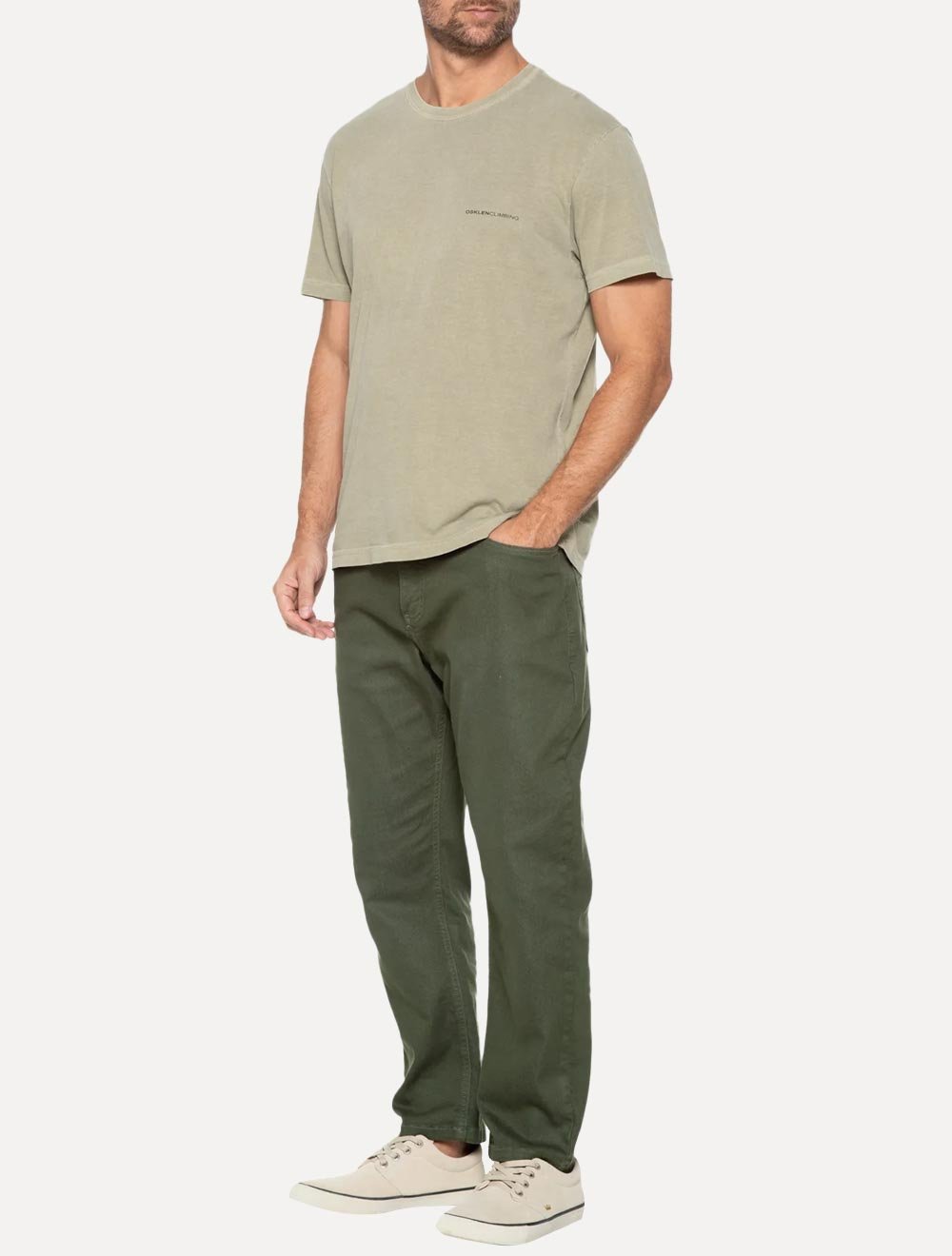 Camiseta Osklen Masculina Regular Stone Climbing Wall Verde
