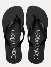 Chinelo Calvin Klein Swimwear Silk Basic Logo Preto