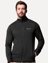 Jaqueta Columbia Masculina Fleece Hike Grid Full Zip Preto
