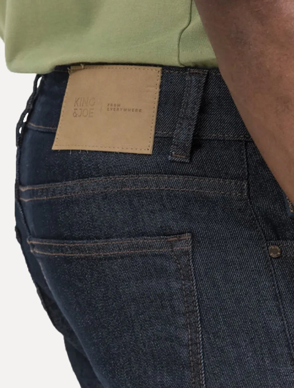 Calça King & Joe Jeans Masculina Slim Smoke Black Azul Marinho