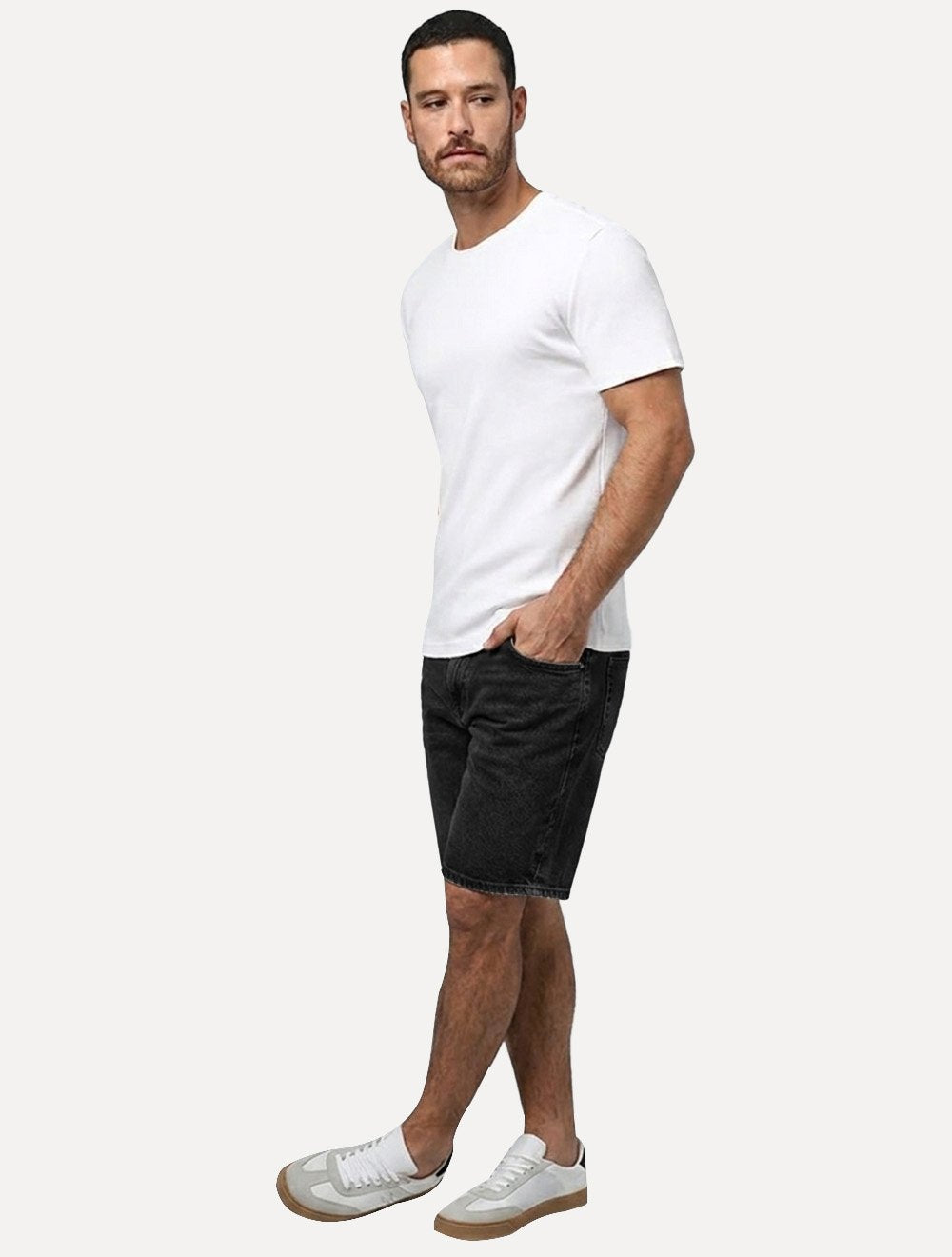Bermuda Calvin Klein Jeans Masculina 5 Pockets Preta