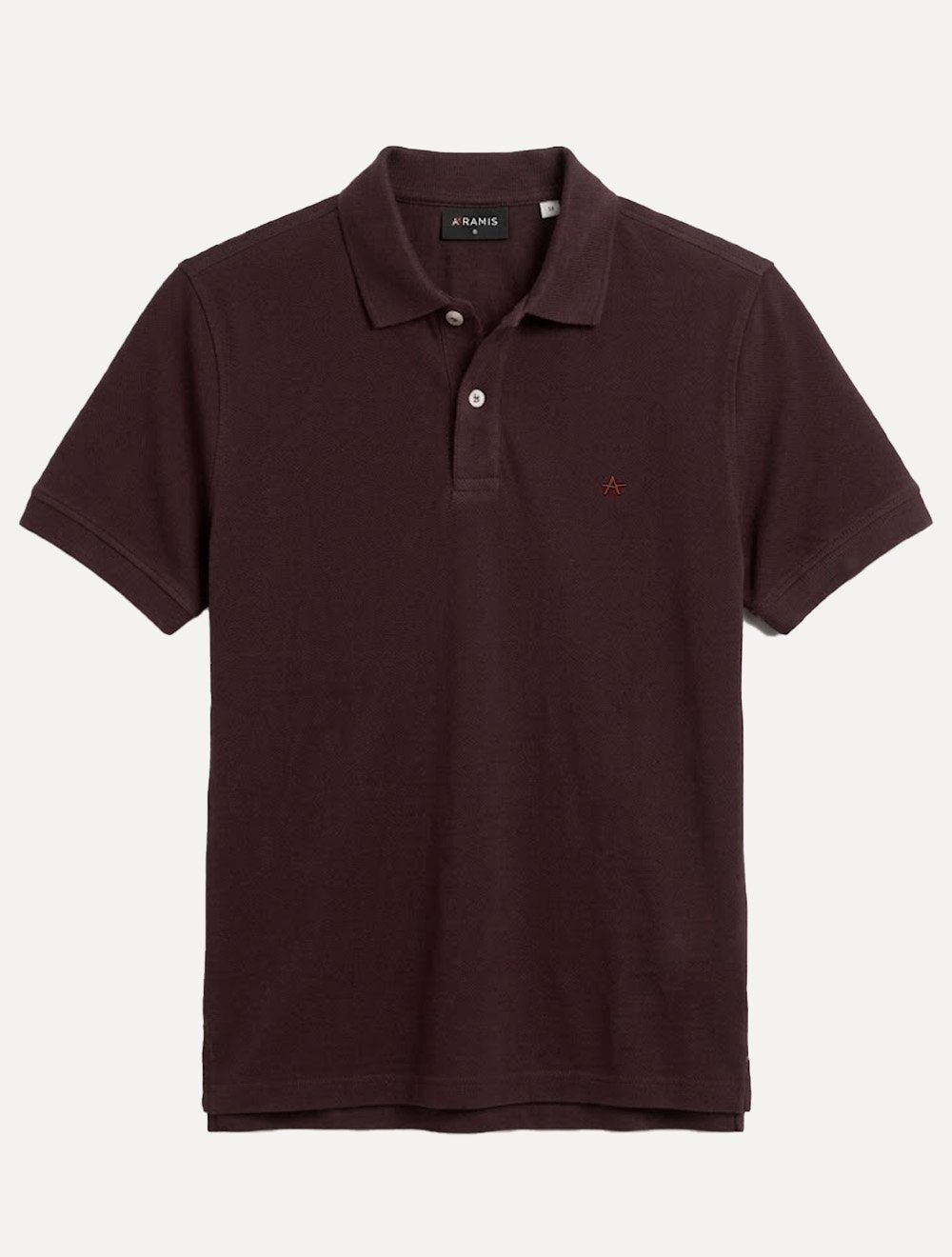 Camisa Polo Aramis Masculina Basic Piquet Mono Logo Vinho Escuro